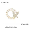 High-end micro-inlaid zircon brooches from Japan and South Korea, freshwater pearl butterfly garlands, fashionable and versatile clothing and accessory pins Application Scenario
